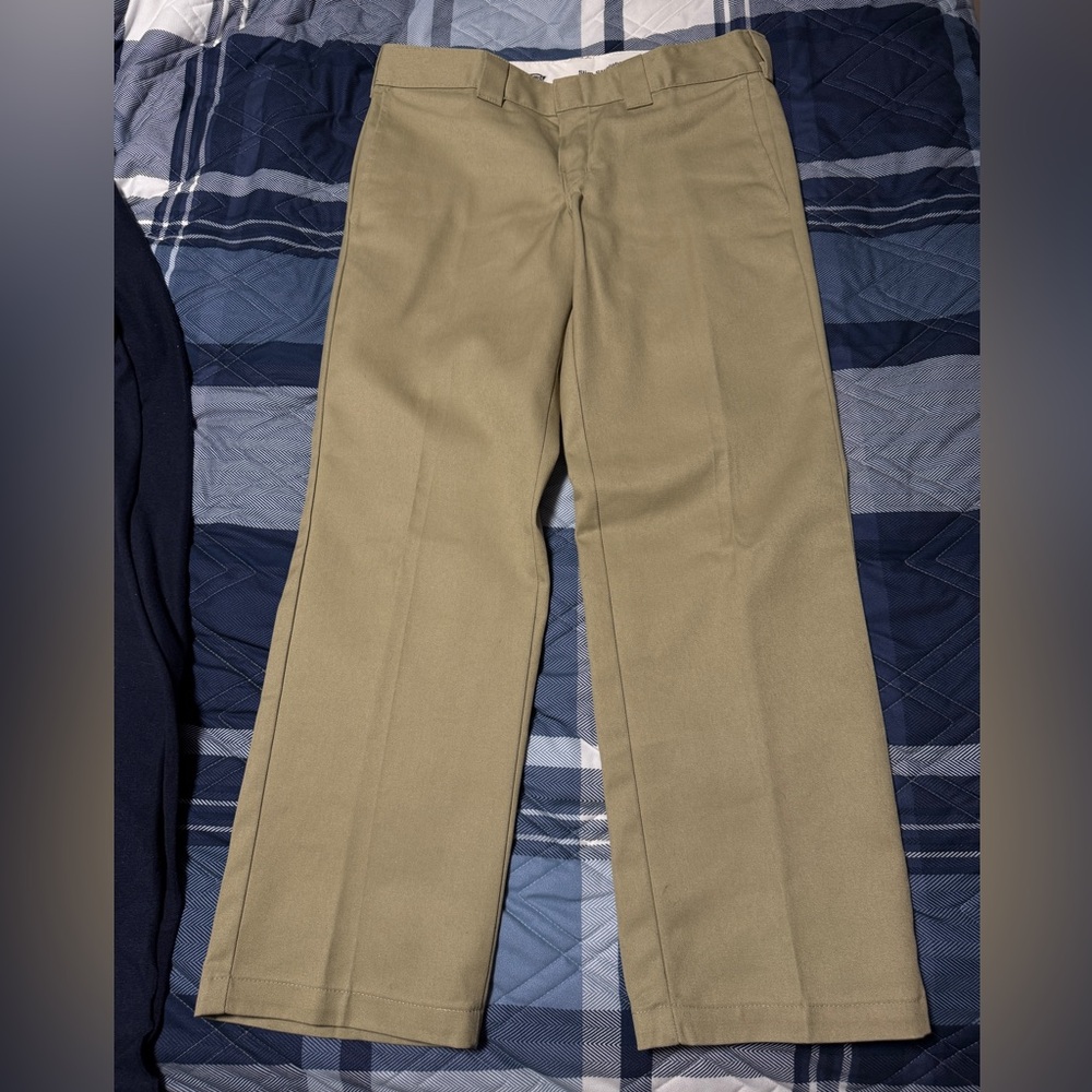 Dickies Men's Khaki Slim Straight Chinos